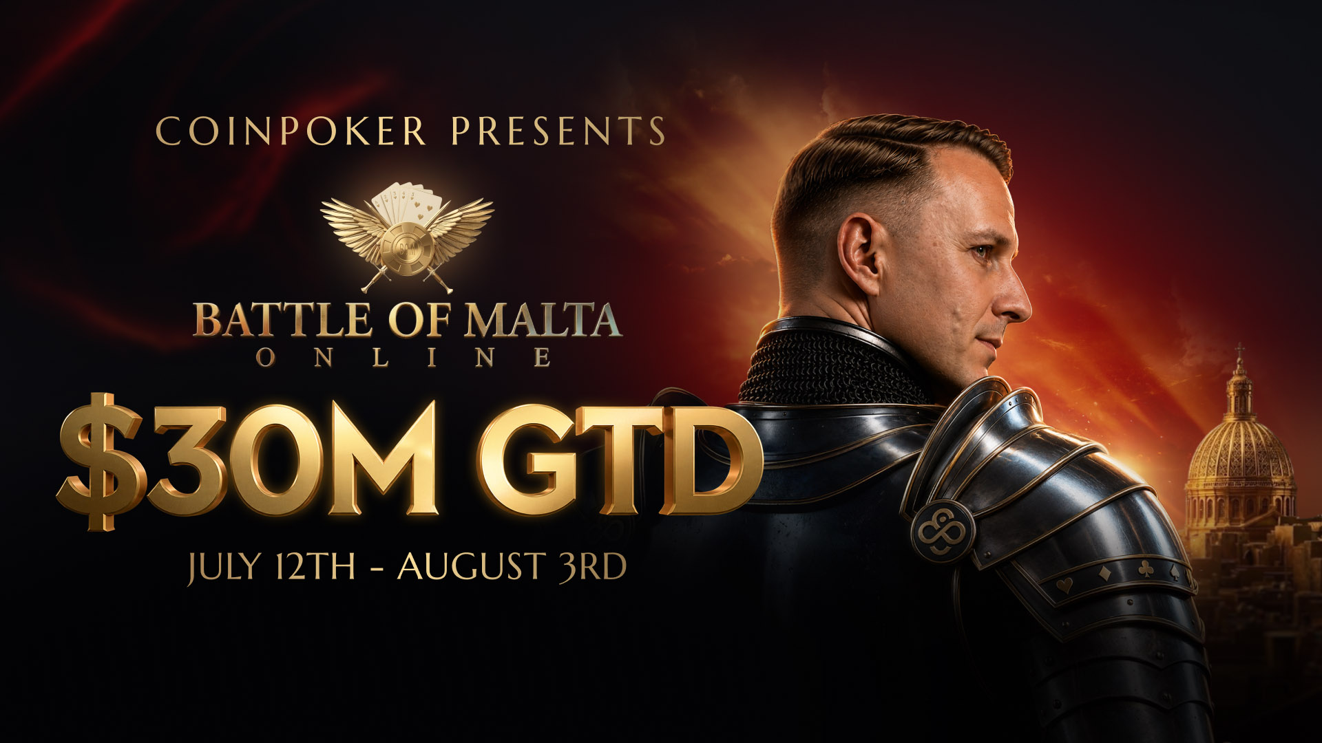CoinPoker presents Battle of Malta Online — $30M GTD, July 12 – August 3