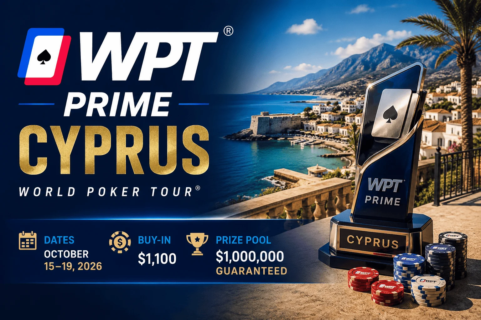 WPT® Prime Cyprus 2026: Dates, Buy-in, Prize Pool & Tournament Details