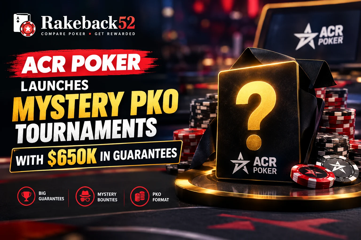ACR Poker Launches Mystery PKO Tournaments With $650K in Guarantees